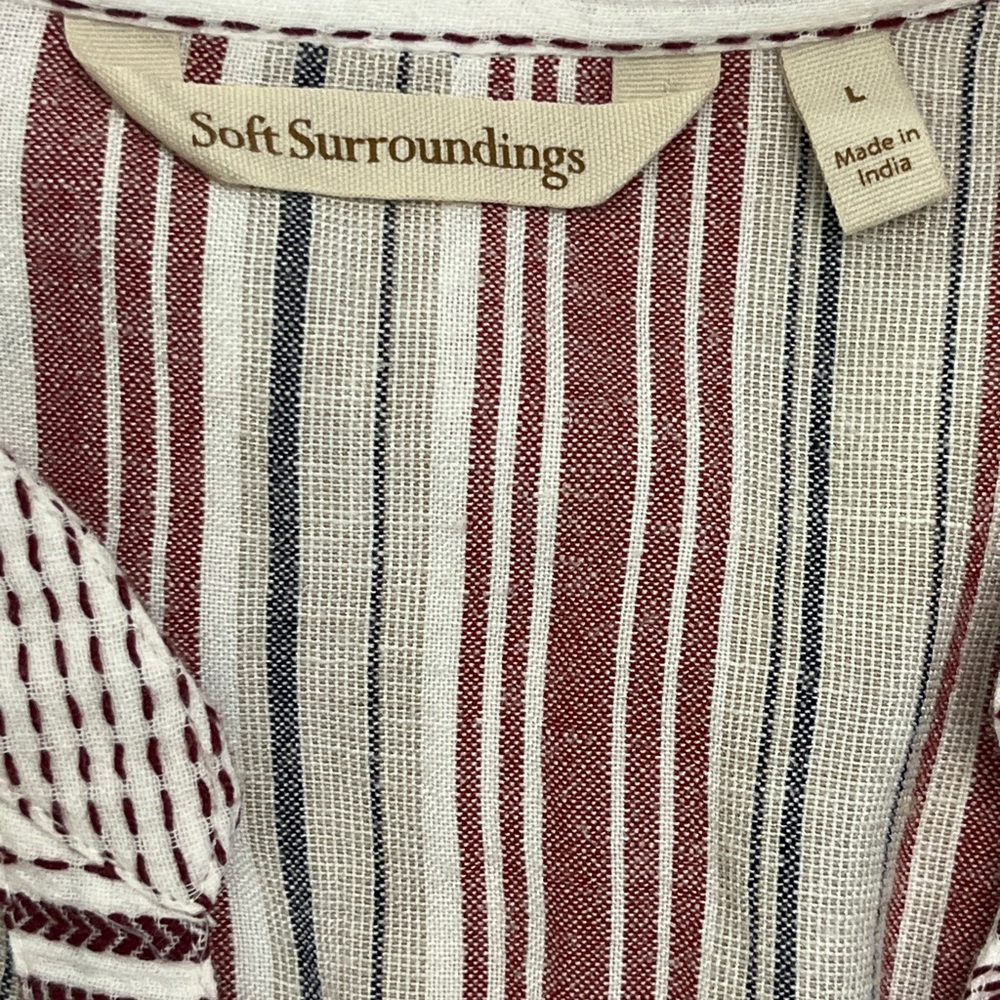 Soft Surroundings Multicolor Striped Button Down … - image 6